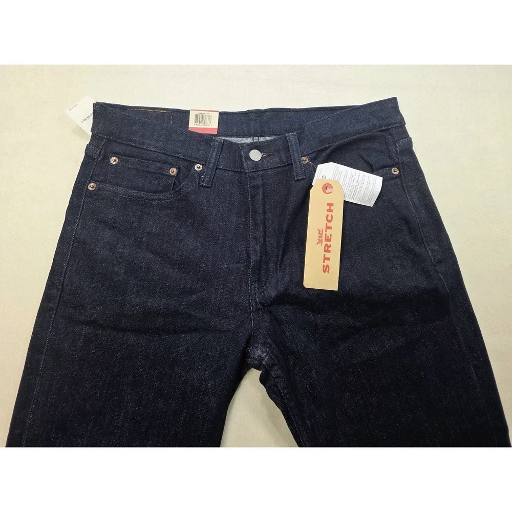 NEW Levi's 511 Slim Fit Jeans Men's 34x34 Dark Wash Stretch Denim 5-Pocket Zip